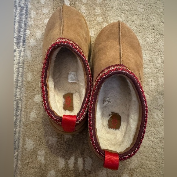 Ugg- Tan Suede Tazz Platform Slide on Slipper Shoes - Picture 8 of 13